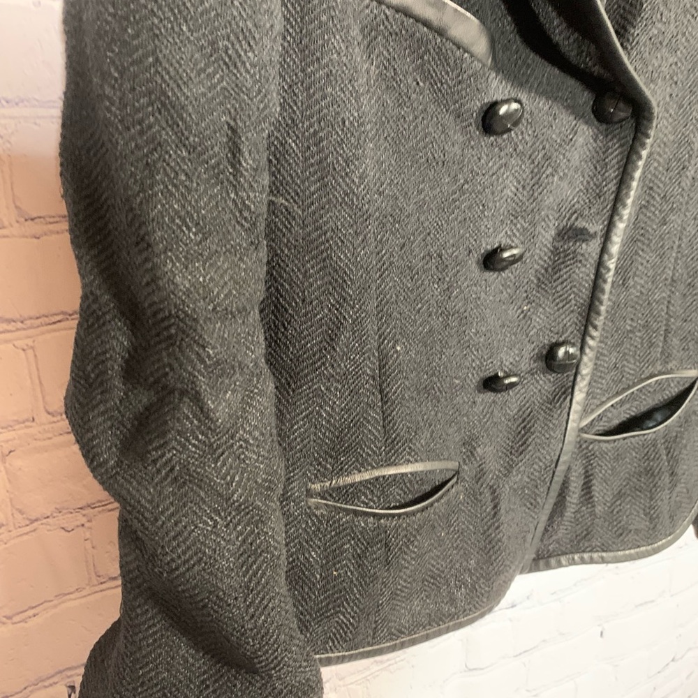Isabel Marant Womens Etoile Tweed Herringbone Linen Blend Blazer Jacket Size 6 - Picture 3 of 10